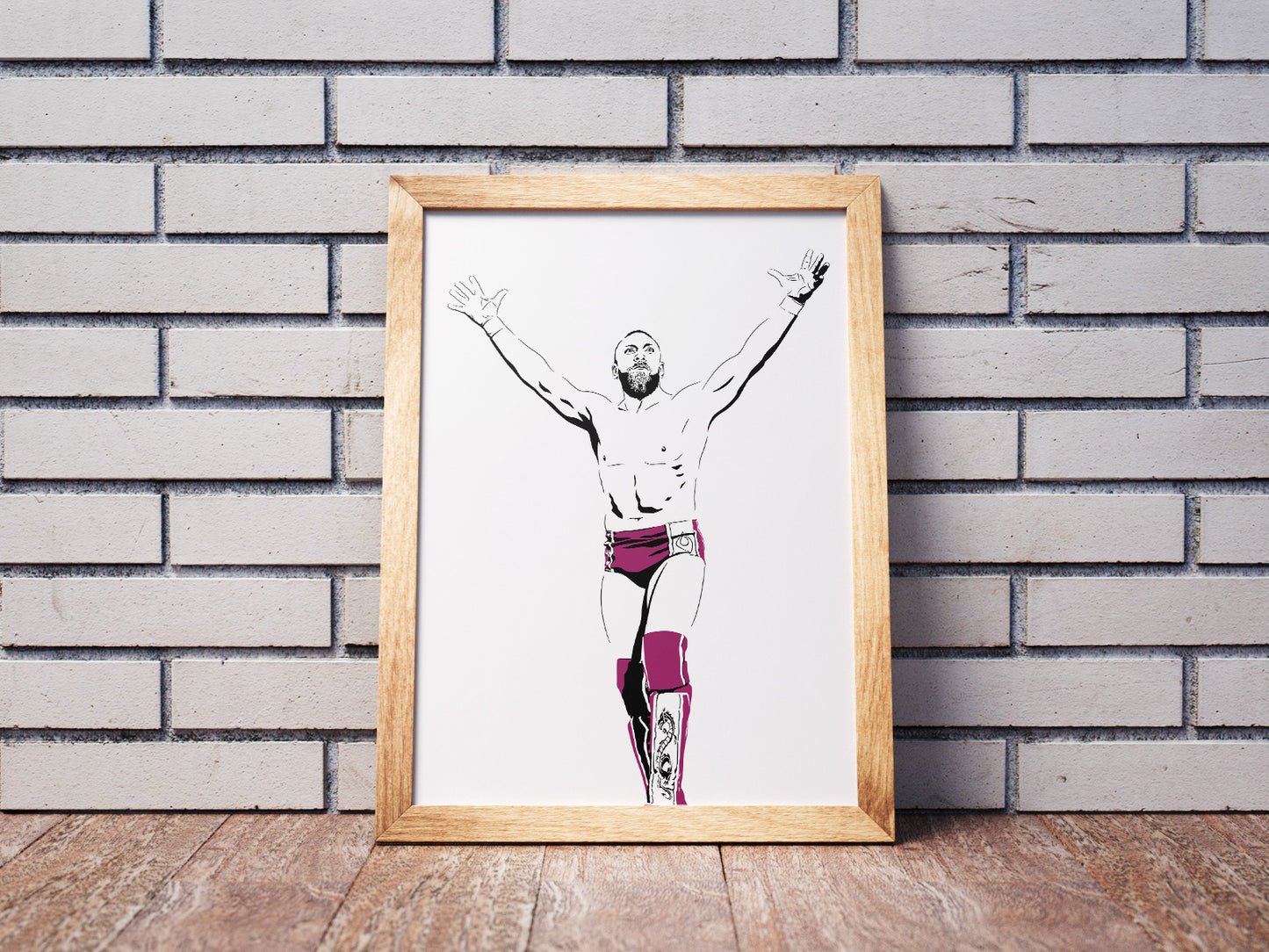 Bryan Danielson Art Print | AEW Wrestling Decor | Daniel Bryan | Minimalist Pop Culture Wall Art