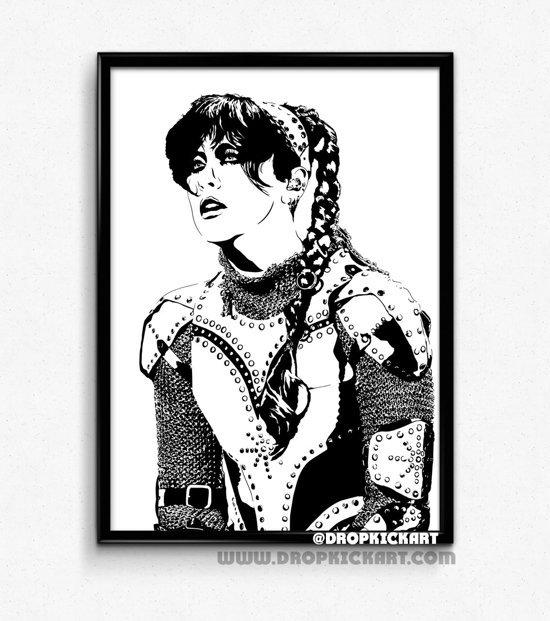 chappell roan suit of armor illustration framed art print