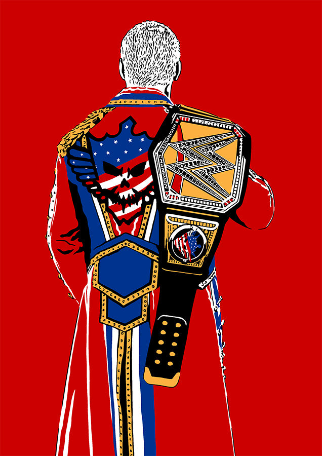 Cody Rhodes Art Print | Professional Wrestling Decor | American Nightmare | Minimalist Pop Culture Wall Art
