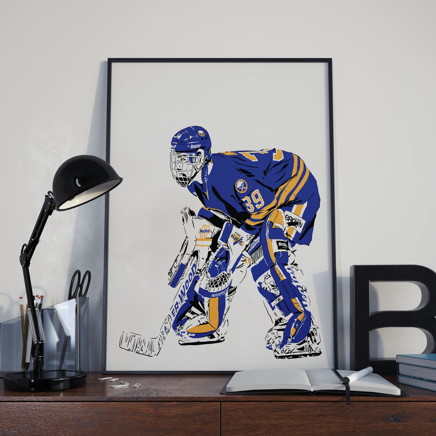 Dominik Hasek Poster | The Dominator Buffalo Sabres NHL Wall Art Print