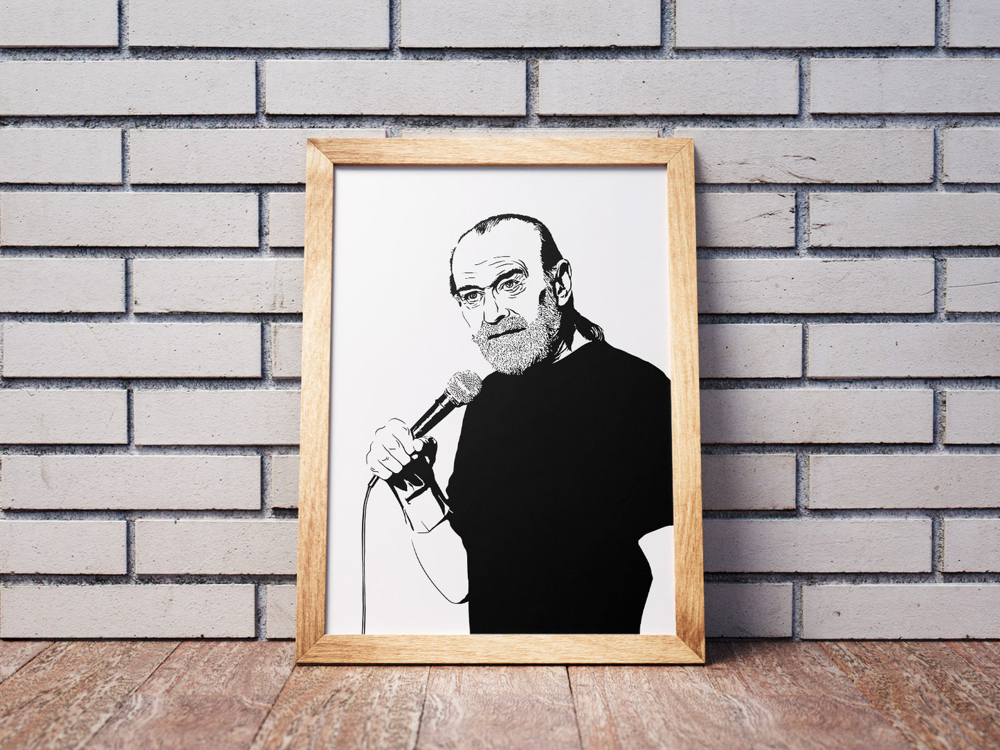 George Carlin Poster | Stand-Up Comedy Legend Wall Art Print