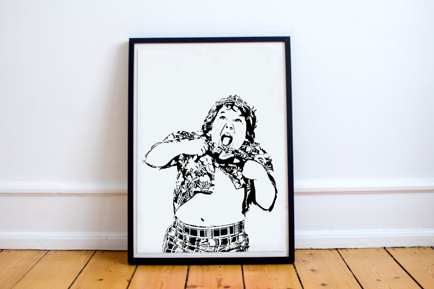 Chunk Art Print | The Goonies | 80s Nostalgia Decor | Minimalist Pop Culture Wall Art