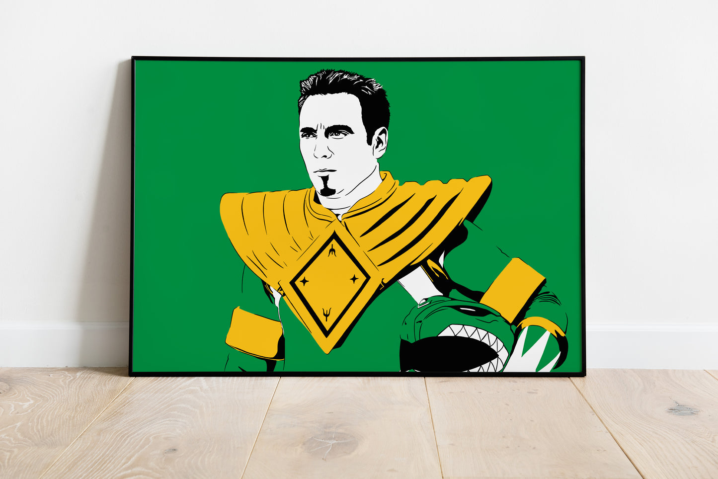Green Ranger Art Print | Power Rangers Decor | Jason David Frank | Minimalist Pop Culture Wall Art