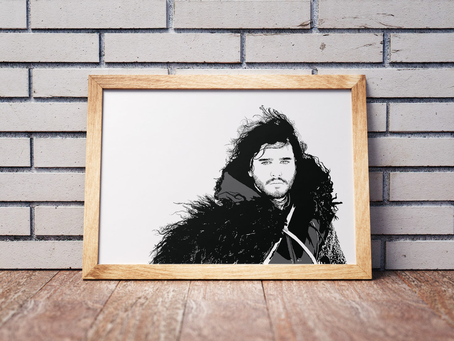 Jon Snow Poster | Game of Thrones Kit Harington Wall Art Print