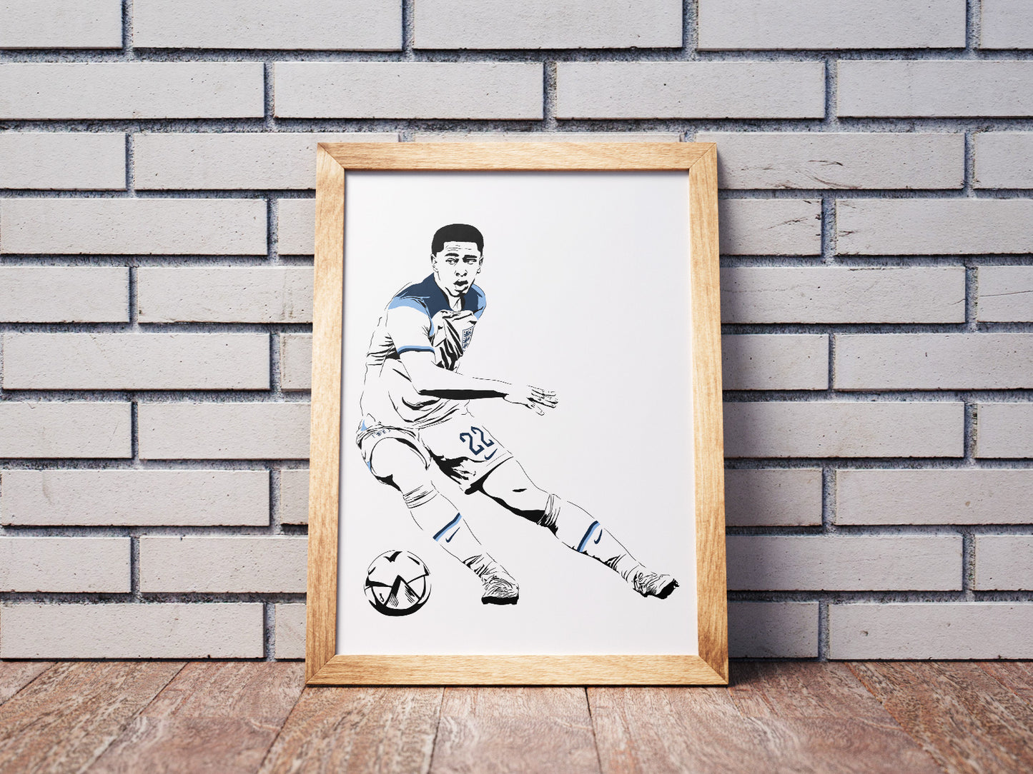 Jude Bellingham Poster | England Football Wall Art Print