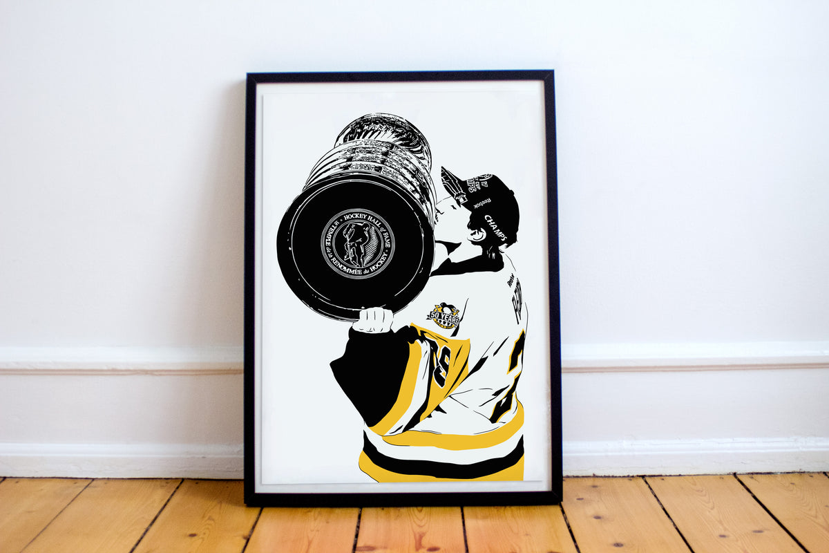 Marc-Andre Fleury Stanley Cup Poster | Pittsburgh Penguins NHL Hockey Wall Art Print