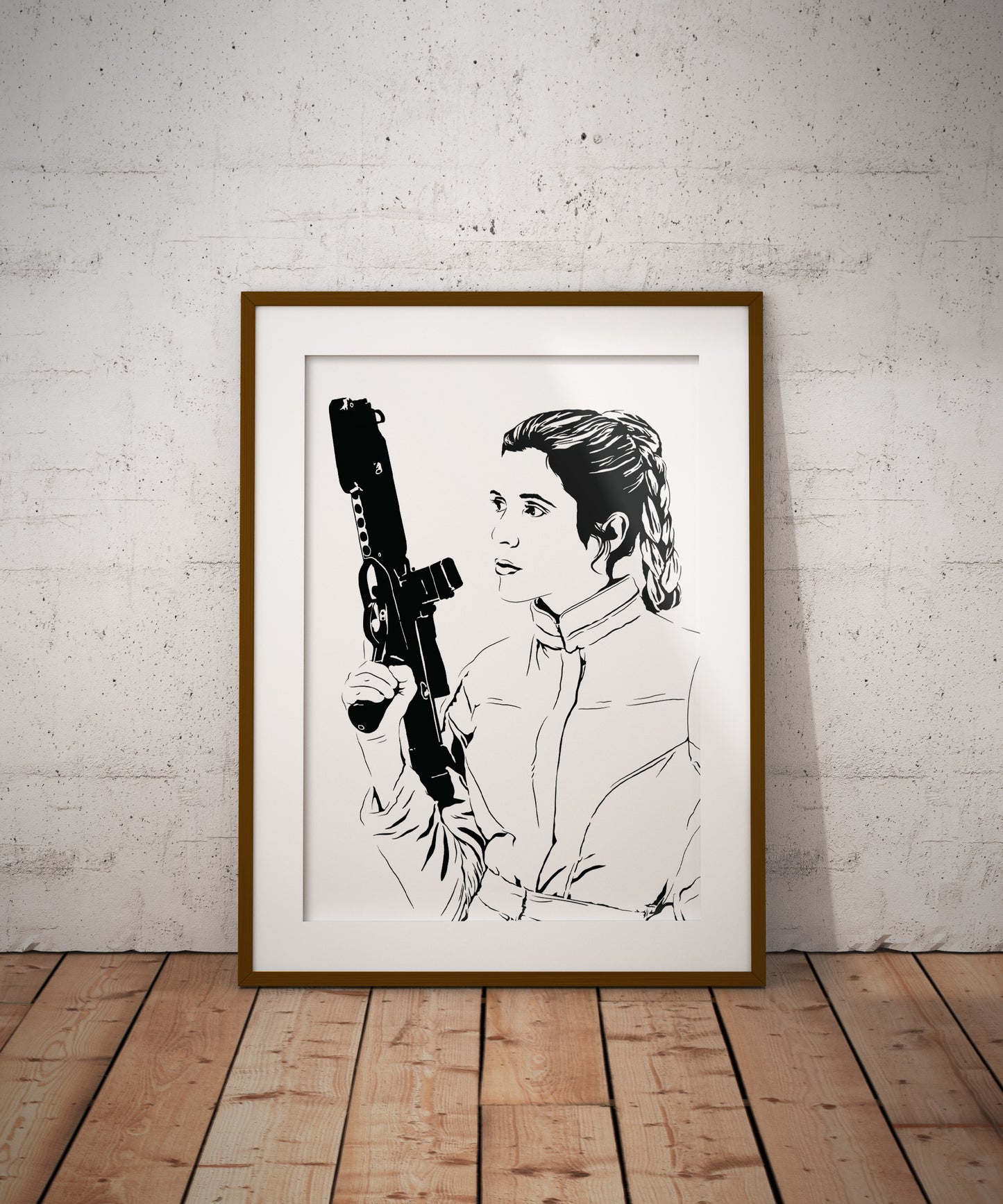 Princess Leia Organa Art Print | Star Wars Decor | Leader of the Rebel Alliance | Minimalist Pop Culture Wall Art