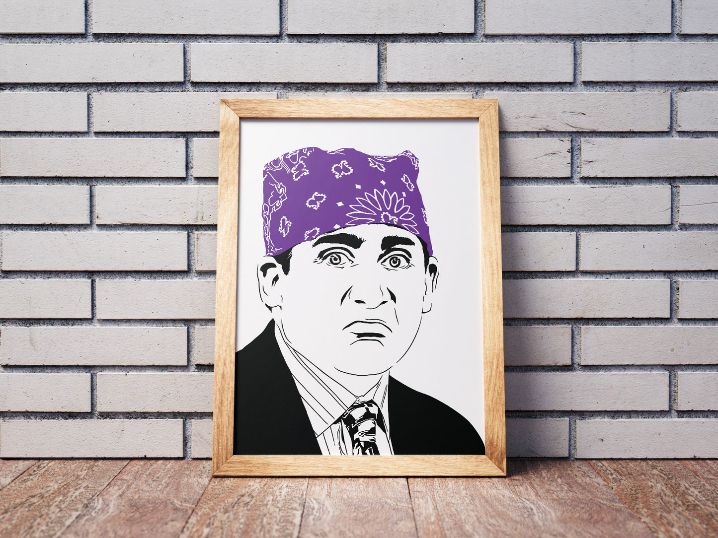 Prison Mike Art Print | Steve Carrell as Michael Scott | The Office Artwork | Minimalist Pop Culture Wall Art