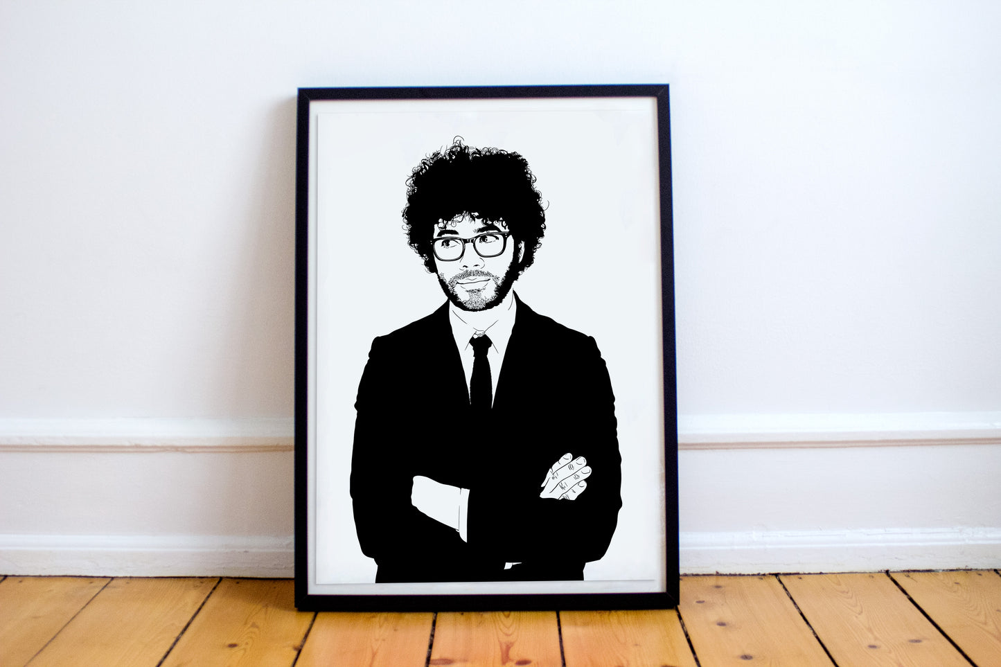 Richard Ayoade Art Print | British Comedy Decor | IT Crowd | Minimalist Pop Culture Wall Art