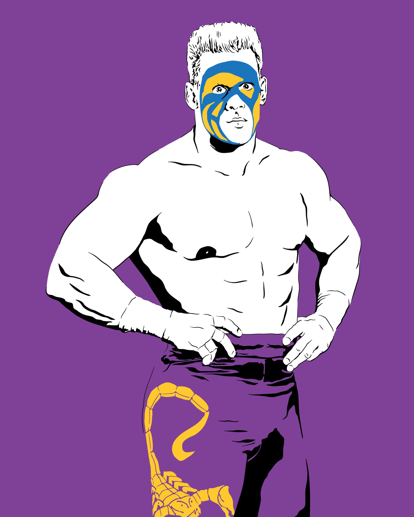 Sting Poster | 80s Surfer Sting NWA Wrestling Wall Art Print