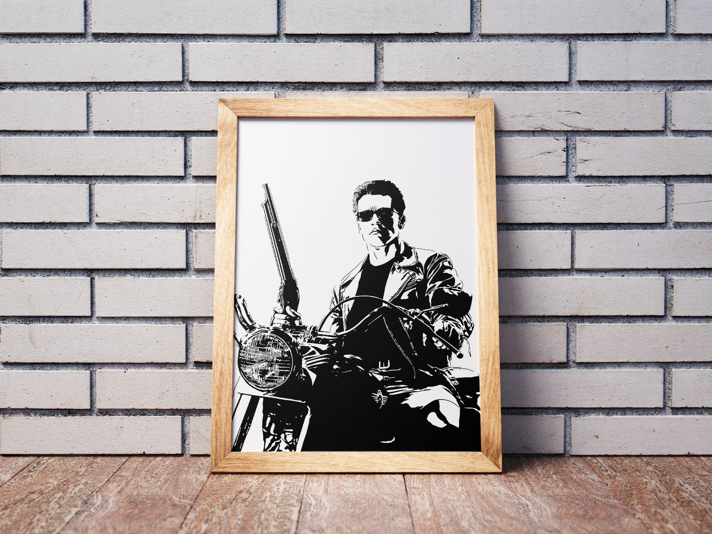 Terminator 2: Judgement Day Art Print | Action Movie Decor | Arnold Schwarzeneggar | Minimalist Pop Culture Wall Art
