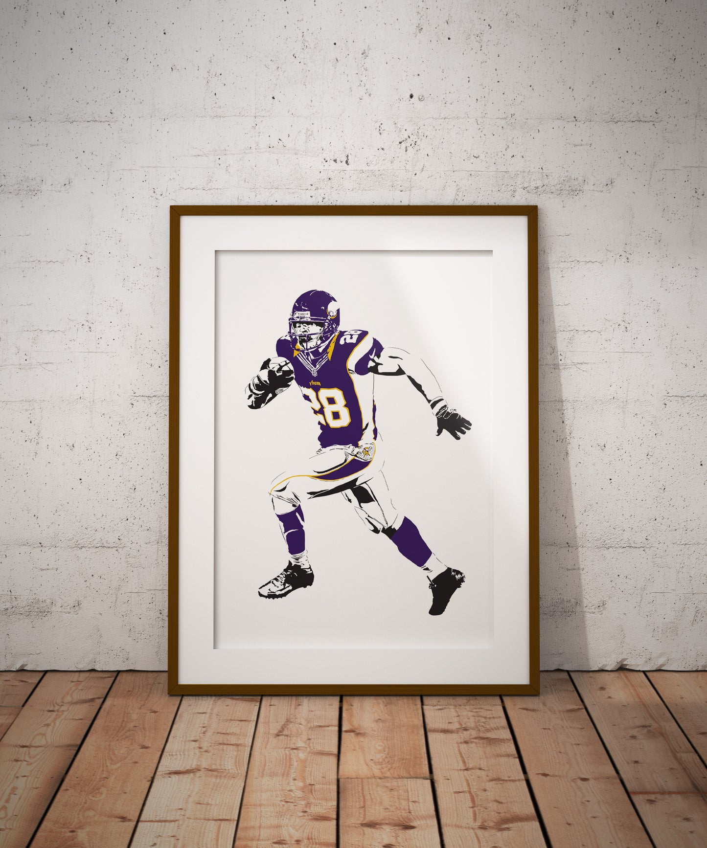 Adrian Peterson Poster | Minnesota Vikings NFL Football Wall Art Print