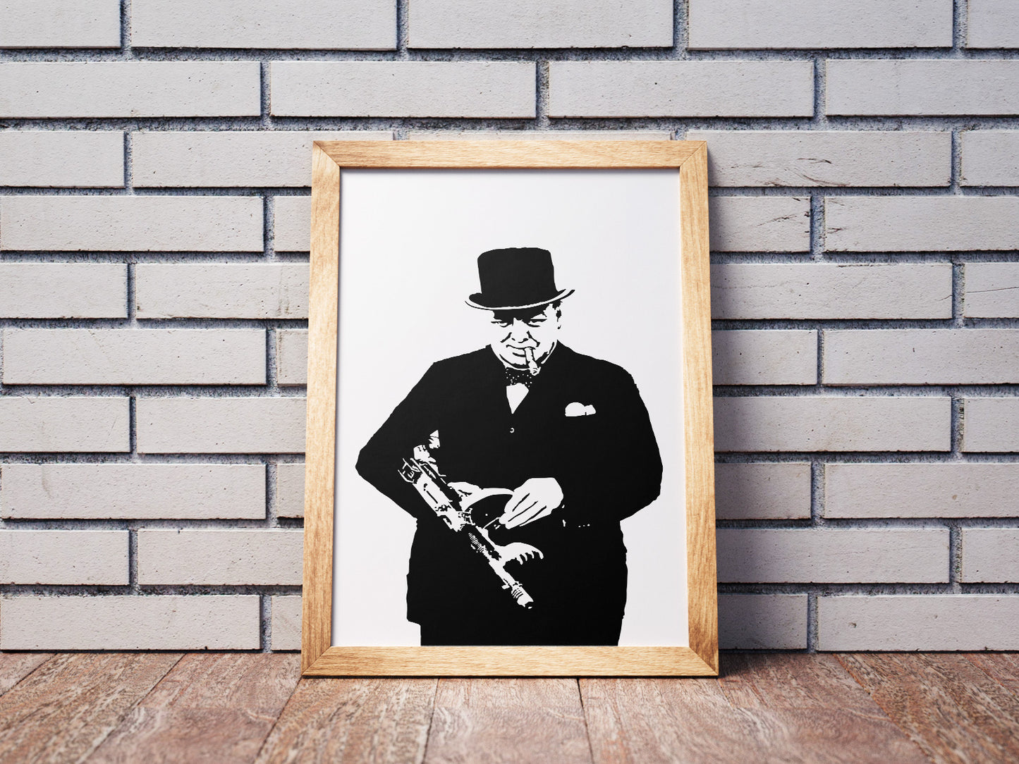 Winston Churchill Poster | British History WWII Prime Minister Wall Art Print