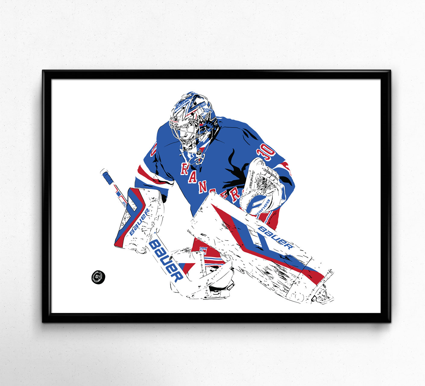 Henrik Lundqvist Poster | King Henrik New York Rangers Wall Art Print