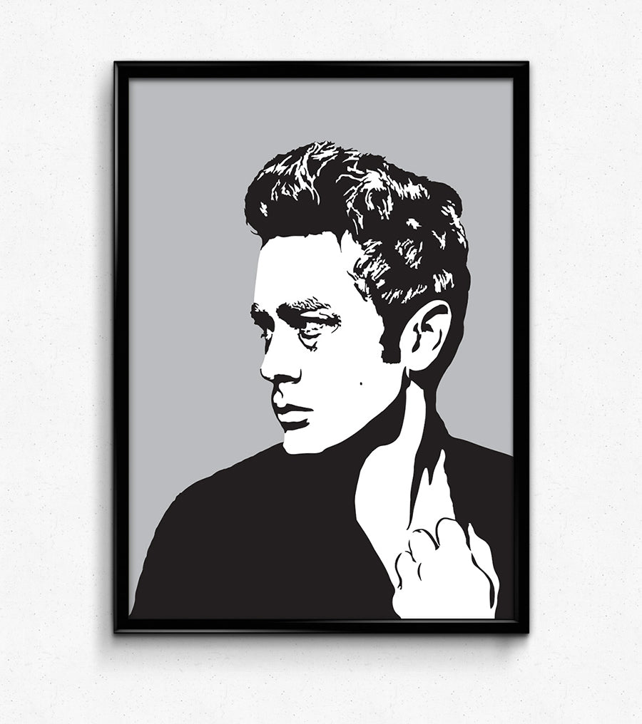 James Dean Poster | Rebel Without a Cause Movie Wall Art Print