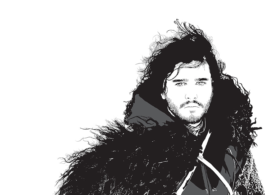 Jon Snow Art Print Game of Thrones Decor Kit Harington