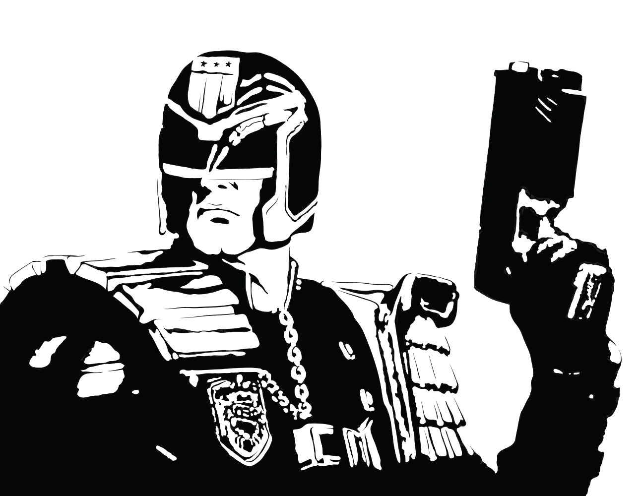 Judge Dredd Poster | I Am The Law Cult Classic Wall Art Print