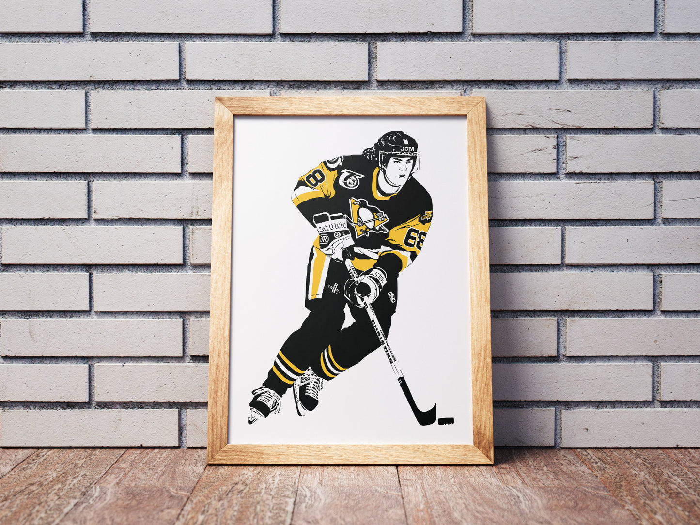Jaromir Jagr Art Print | Hockey Fan Decor | Pittsburgh Penguins | Minimalist Pop Culture Wall Art