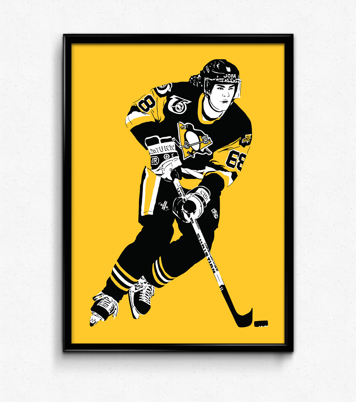 Jaromir Jagr Art Print | Hockey Fan Decor | Pittsburgh Penguins | Minimalist Pop Culture Wall Art