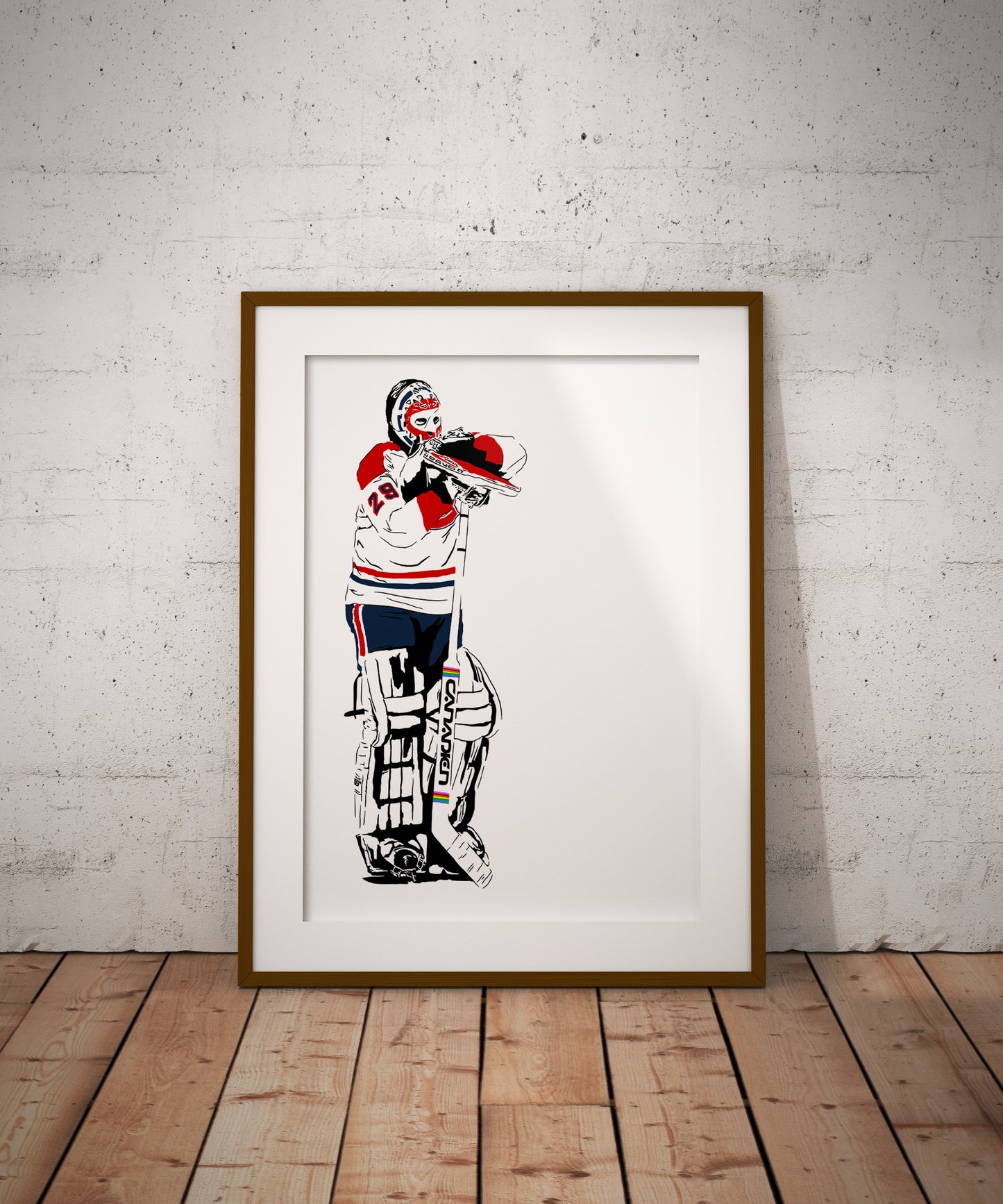 Ken Dryden Art Print | Hockey Fan Decor | Montreal Canadiens | Minimalist Pop Culture Wall Art