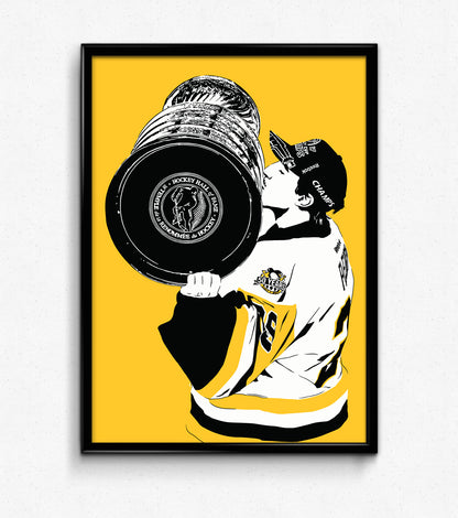 Marc-Andre Fleury Stanley Cup Poster | Pittsburgh Penguins NHL Hockey Wall Art Print