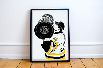 Marc-Andre Fleury Stanley Cup Poster | Pittsburgh Penguins NHL Hockey Wall Art Print