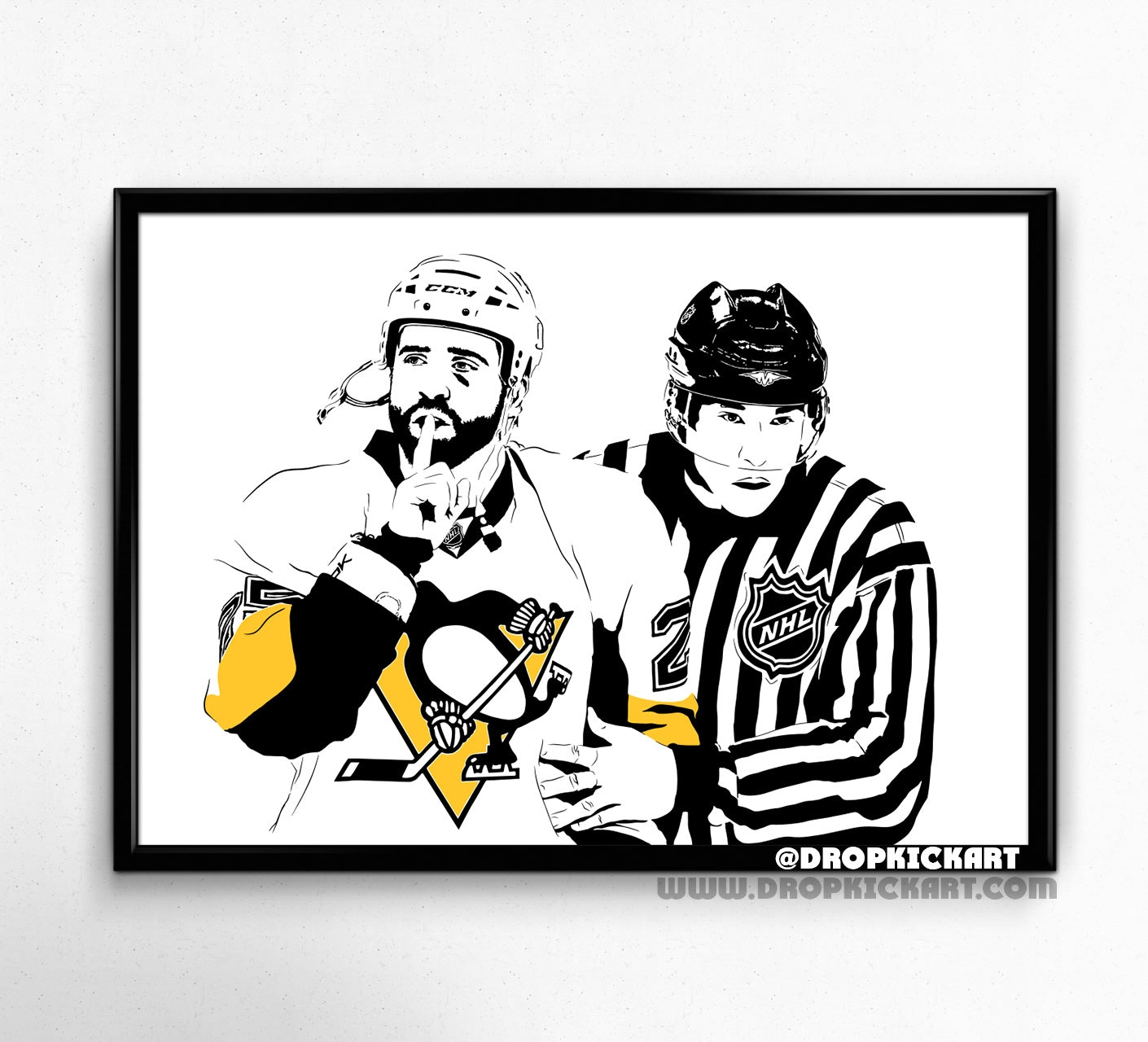 framed art print of max talbot shushing the philadelphia flyers crowd after his fight in the playoffs with carcillo
