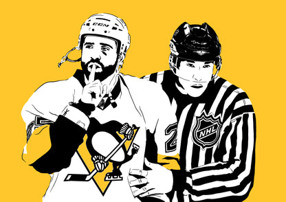 Max Talbot Art Print | Hockey Fan Decor | Pittsburgh Penguins | Shhh | Minimalist Pop Culture Wall Art
