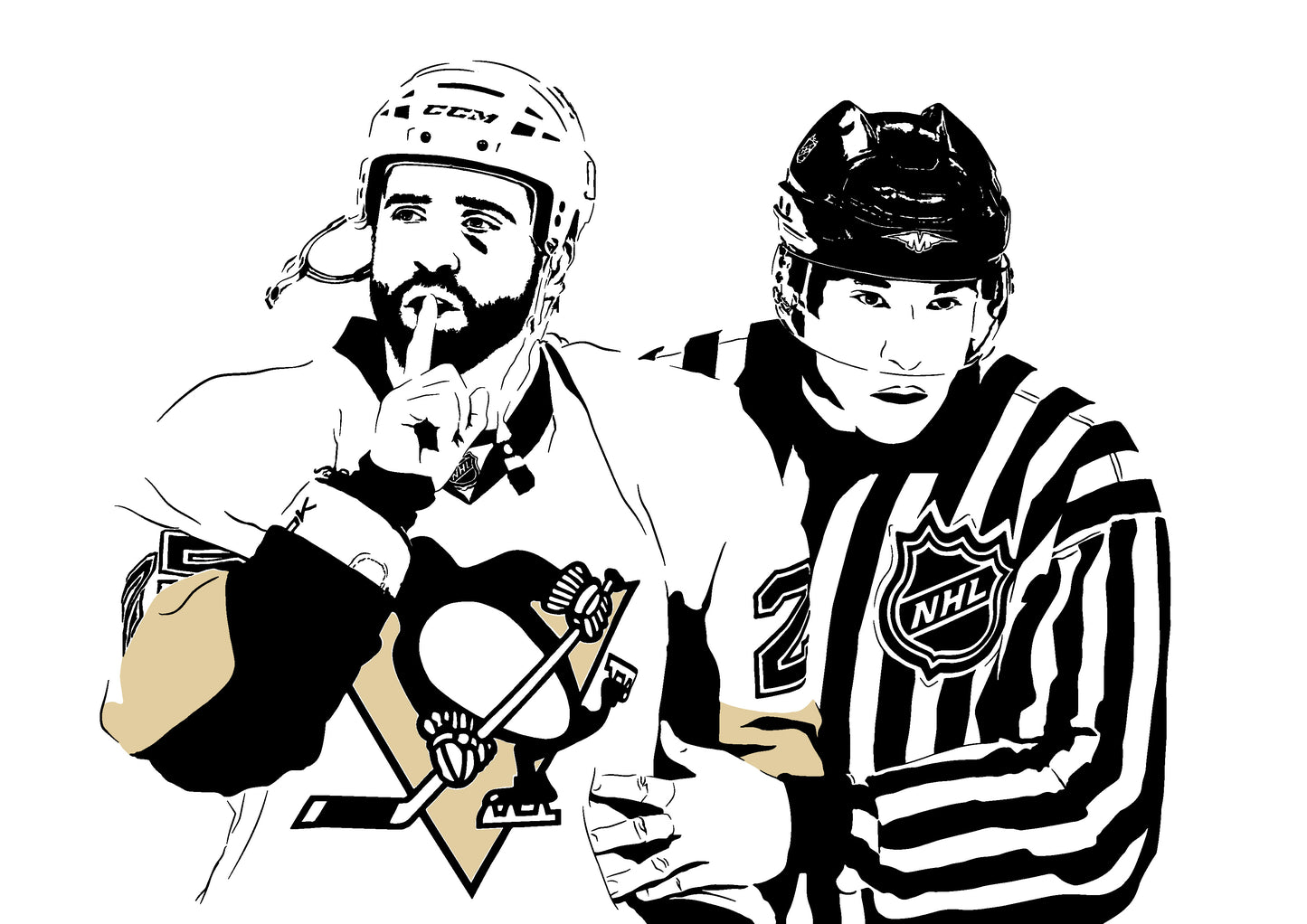 Max Talbot Art Print | Hockey Fan Decor | Pittsburgh Penguins | Shhh | Minimalist Pop Culture Wall Art