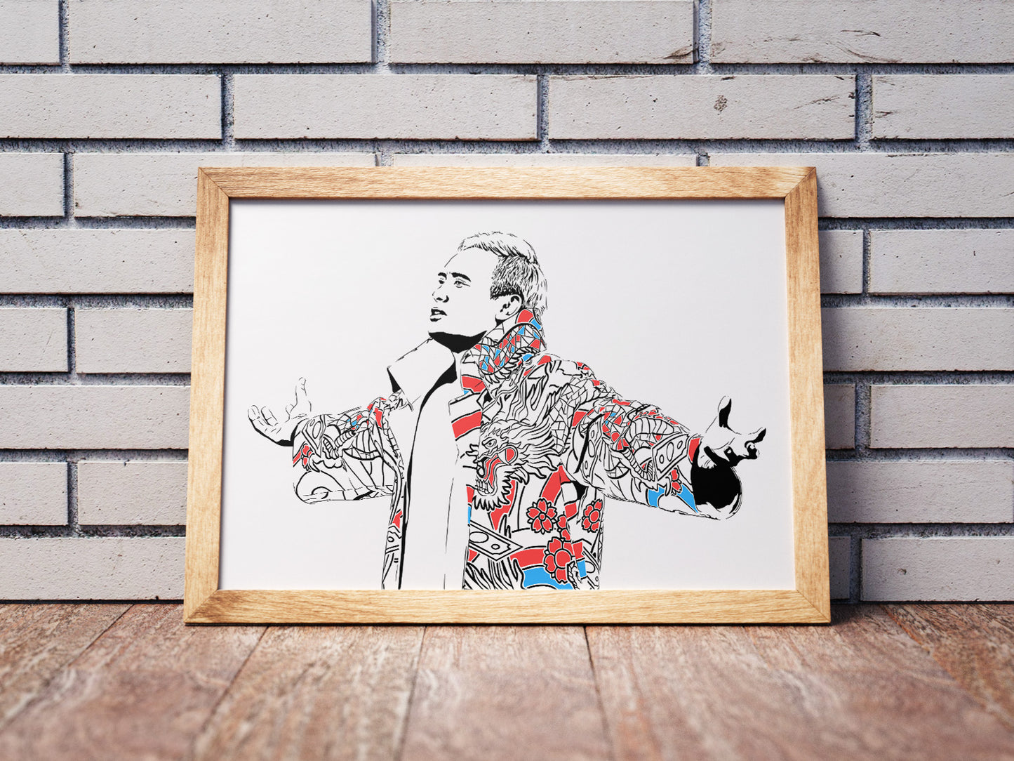Kazuchika Okada Art Print | AEW & NJPW Wrestling Decor | Rainmaker | Minimalist Pop Culture Wall Art