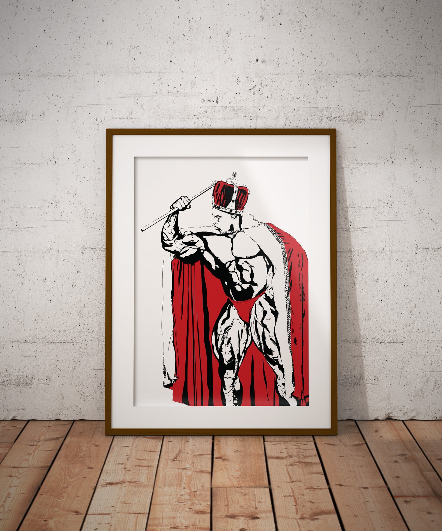 Ronnie Coleman Art Print | Weightlifting and Gym Decor | Mr. Olympia | The King of Bodybuilding | Minimalist Pop Culture Wall Art