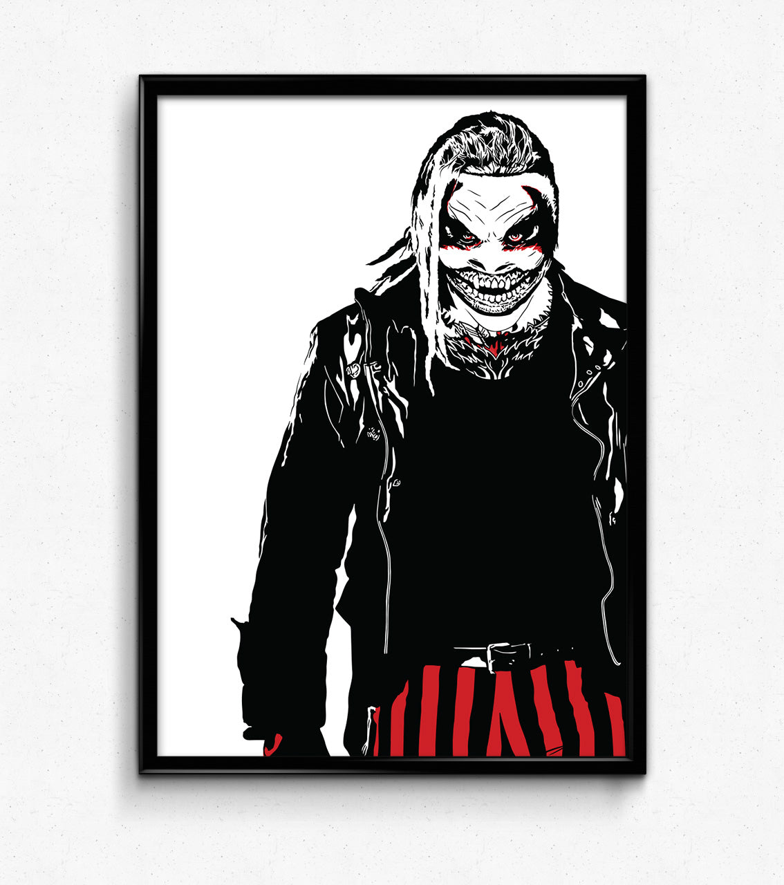 the fiend bray wyatt wwe wrestler poster illustration print framed