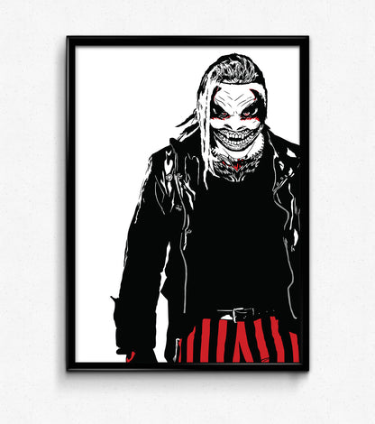 the fiend bray wyatt wwe wrestler poster illustration print framed
