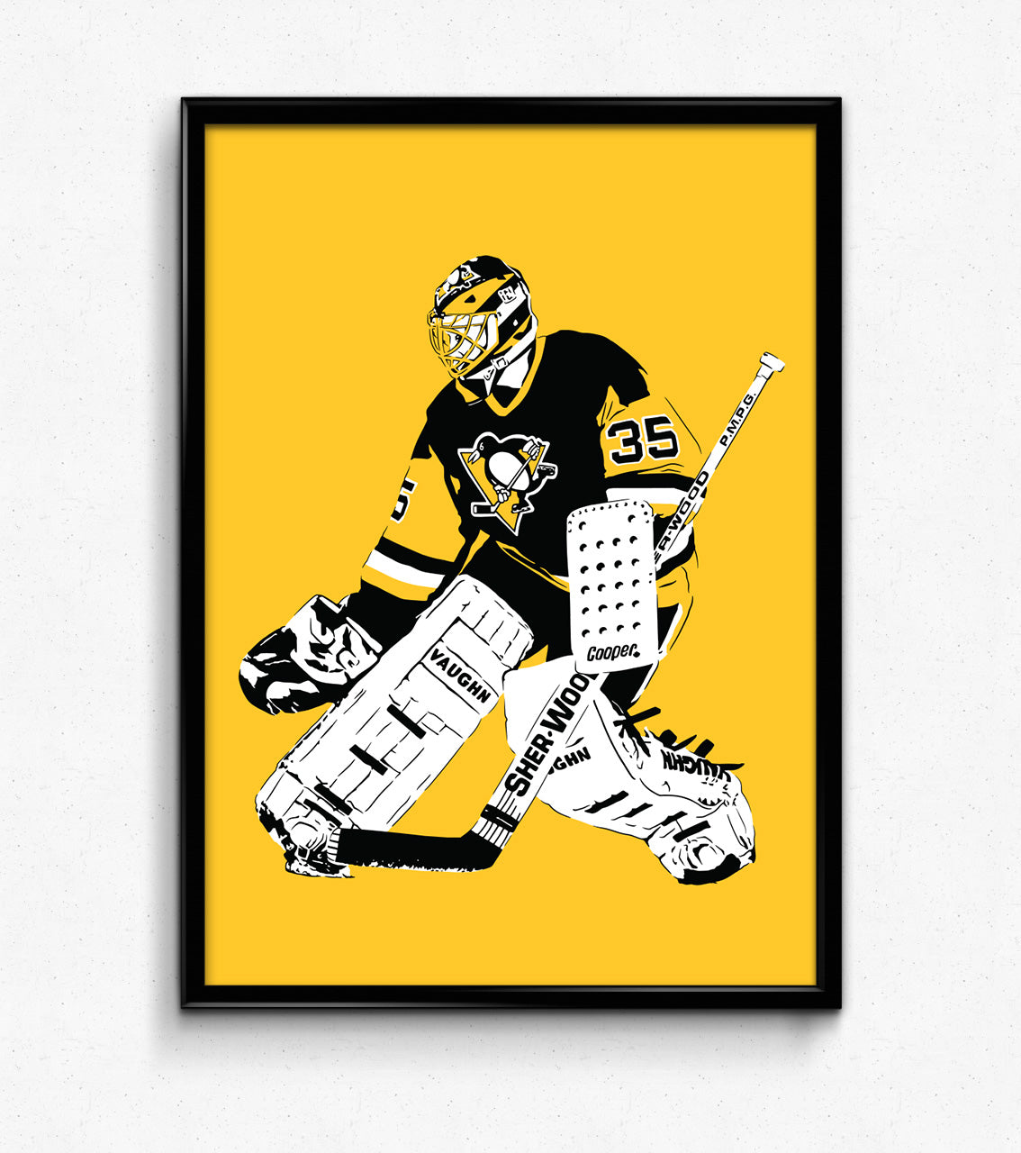 Tom Barrasso Art Print | Hockey Fan Decor | Pittsburgh Penguins | Minimalist Pop Culture Wall Art