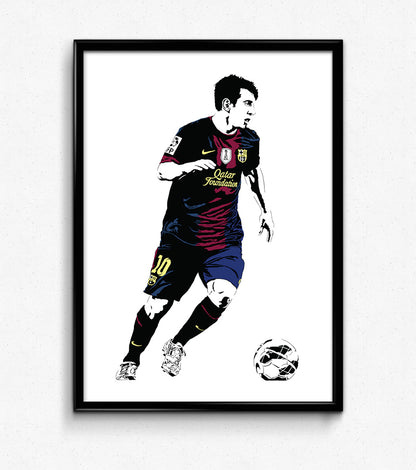 Lionel Messi Poster | FC Barcelona Wall Art Print