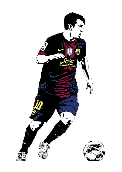 Lionel Messi Poster | FC Barcelona Wall Art Print